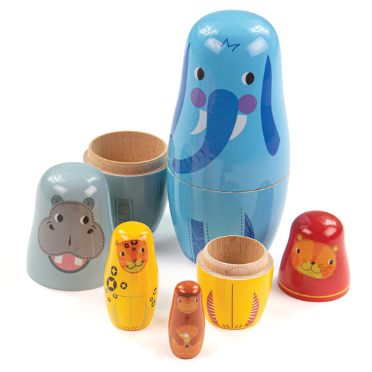 Tidlo Jungle Animal Russian Dolls