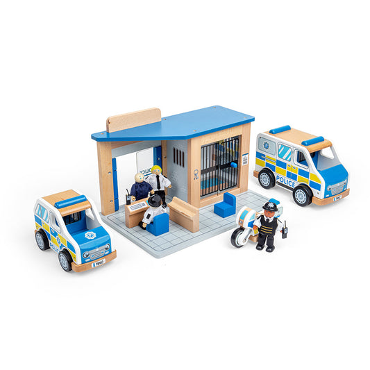 Tidlo Wooden Police Playset