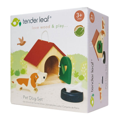 Tender Leaf Toys Pet Cat & Pet Dog Wooden Set