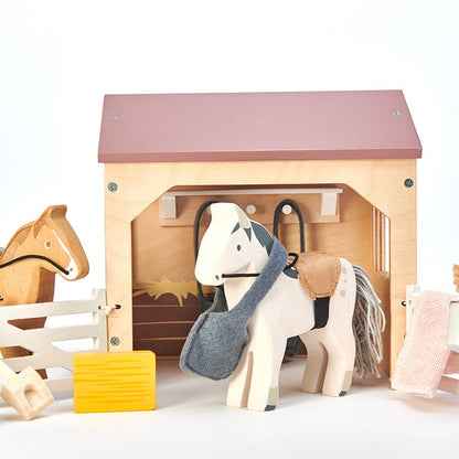 Tender Leaf Toys The Stables Wooden Set