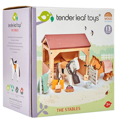 Tender Leaf Toys The Stables Wooden Set