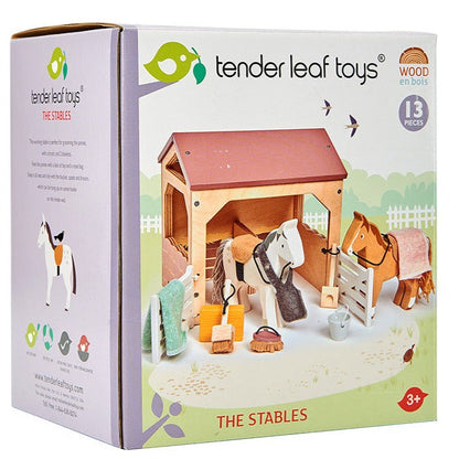 Tender Leaf Toys The Stables Wooden Set