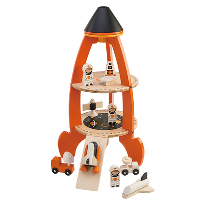 Tender Leaf Toys Wooden Cosmic Rocket Playset