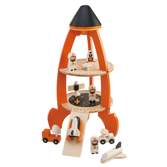 Tender Leaf Toys Wooden Cosmic Rocket Playset