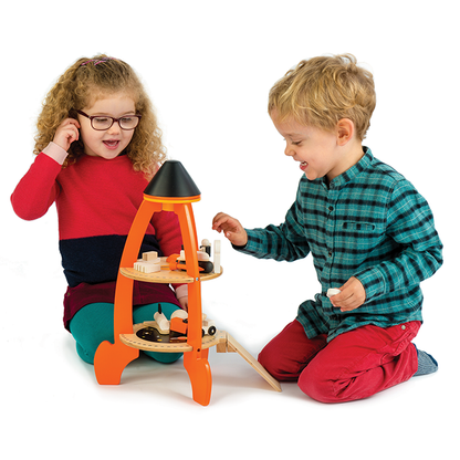 Tender Leaf Toys Wooden Cosmic Rocket Playset