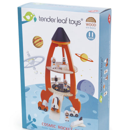 Tender Leaf Toys Wooden Cosmic Rocket Playset