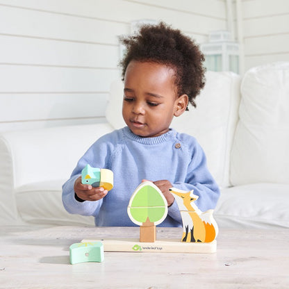 ThreadBear Design Fox Magnetic Stacker Toy & Where's Baby Activity Book Bundle