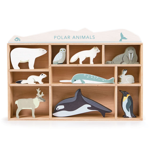 Tender Leaf Toys Wooden Polar Animals Set / Shelf