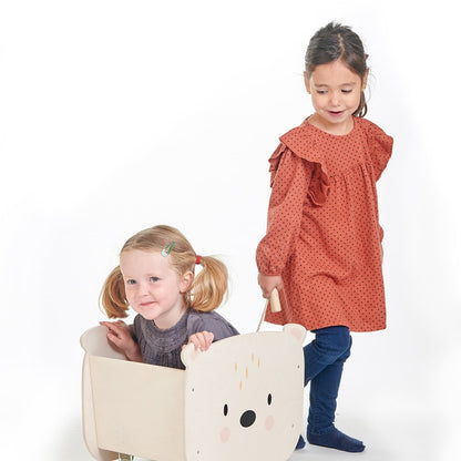 Tender Leaf Toys Pull Along Bear Cart