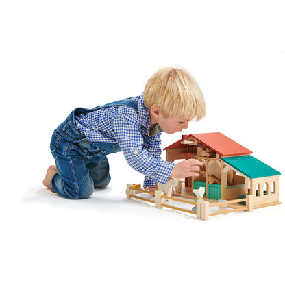 Tender Leaf Toys Wooden Farm Playset