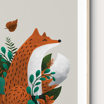 Tigercub Prints Woodland Friends - Fox, Owl and Hare Neutral Scandi Nursery Prints