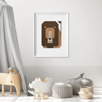 Tigercub Prints Minimal Safari Animals Nursery Prints Set of 3