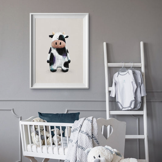 Tigercub Prints Pippa the Cow Farmyard Nursery Print