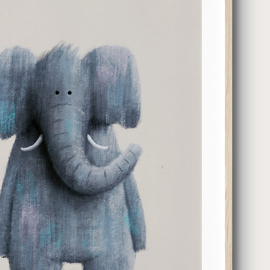 Tigercub Prints Evie the Elephant Safari Nursery Print (Neutral)