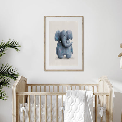 Tigercub Prints Evie the Elephant Safari Nursery Print (Neutral)