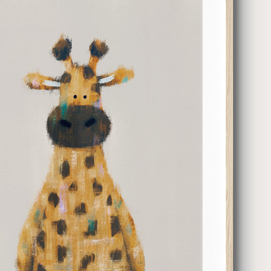Tigercub Prints Raffi the Giraffe Safari Nursery Print (Neutral)