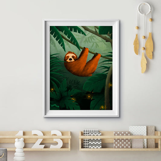 Tigercub Prints Sloth Jungle Nursery Print