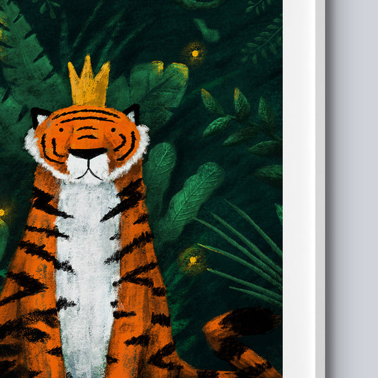 Tigercub Prints The Tiger King Jungle Nursery Print
