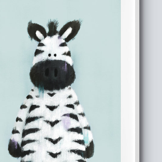 Tigercub Prints Zara the Zebra Safari Nursery Print