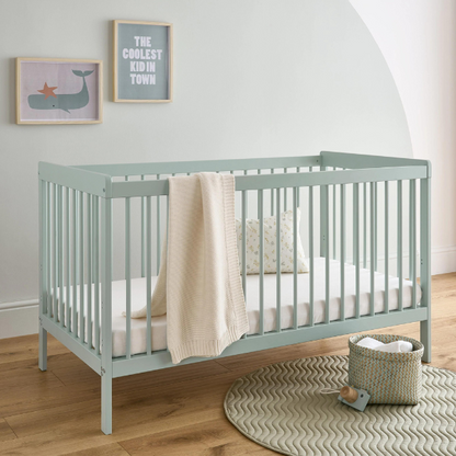 CuddleCo Nola Cot Bed - Sage Green