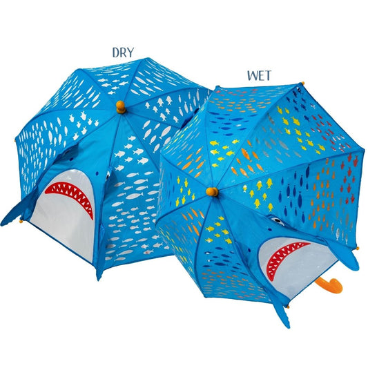 Floss & Rock Colour Changing 3D Umbrella - Shark