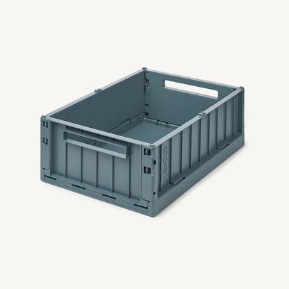 Liewood Weston Storage Box (Large) With Lid - Whale Blue
