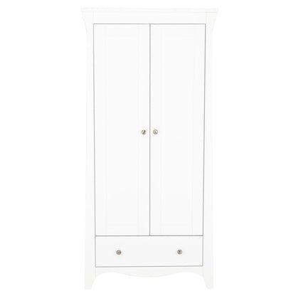 CuddleCo Clara 2 Door Double Wardrobe - White
