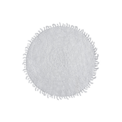 Zuri House Crochet Rug Sun - Light Grey