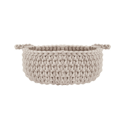 Zuri House Crochet Flat Basket - Beige