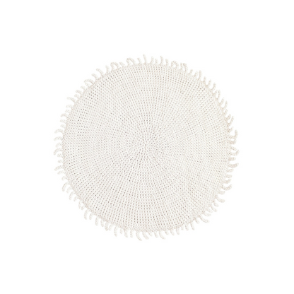 Zuri House Crochet Rug Sun - Ivory