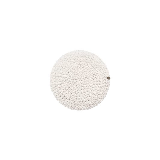 Zuri House Crochet Round Cushion - Ivory