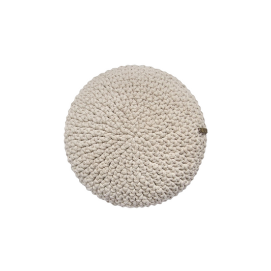 Zuri House Crochet Round Cushion - Beige