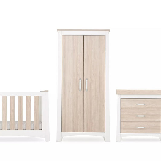CuddleCo Ada 3 Piece Nursery Furniture Set - White & Ash