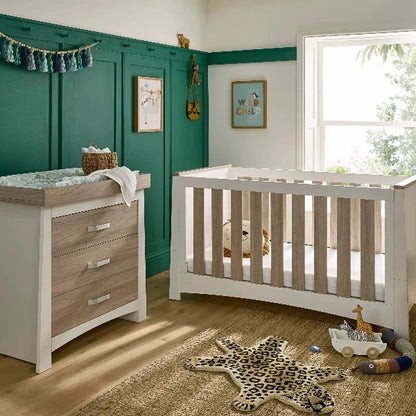CuddleCo Ada 2 Piece Nursery Furniture Set - White & Ash