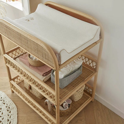 CuddleCo Aria Rattan Changing Table - Natural