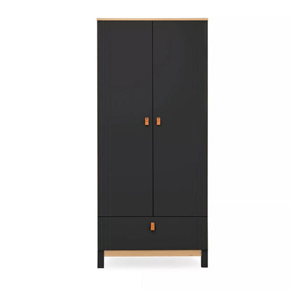 CuddleCo Rafi Nursery Wardrobe - Oak & Black