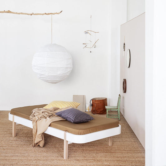 Oliver Furniture Wood Lounger 90cm - White & Oak