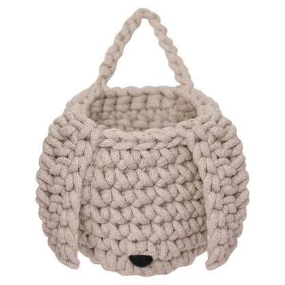 Zuri House Crochet Bunny Basket - Beige