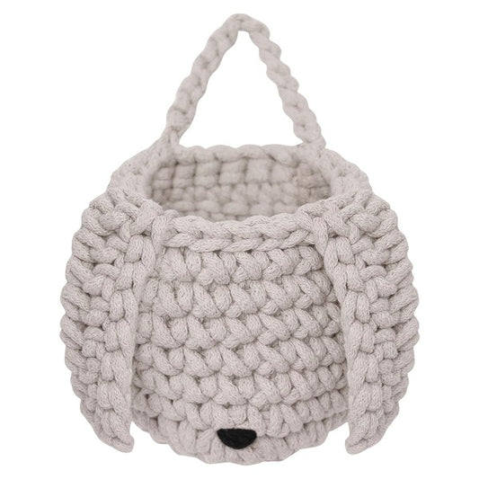 Zuri House Crochet Bunny Basket - Oatmeal