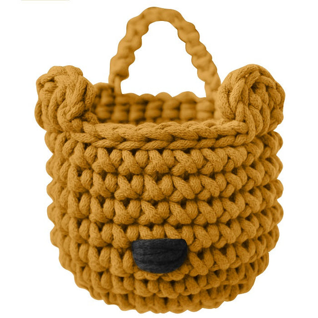 Zuri House Bear Basket - Mustard