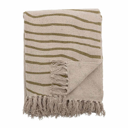 Bloomingville Dami Recycled Cotton Throw in Green - Scandibørn