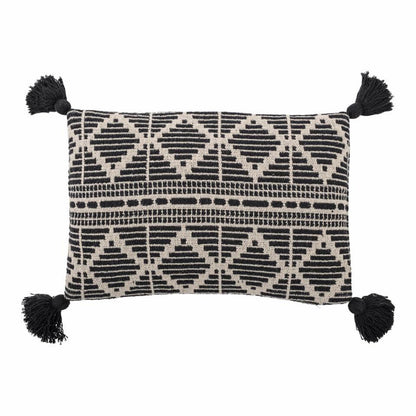 Bloomingville Gutte Recycled Cotton Cushion in Black - Scandibørn