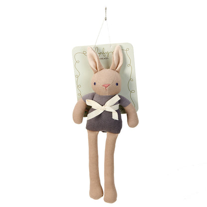 ThreadBear Design Baby Comforter, Rattle & Doll Bundle in Taupe