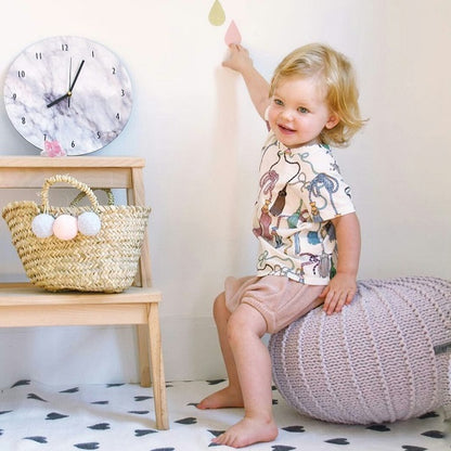 Zuri House Knitted Pouffe (Small) - Pale Pink