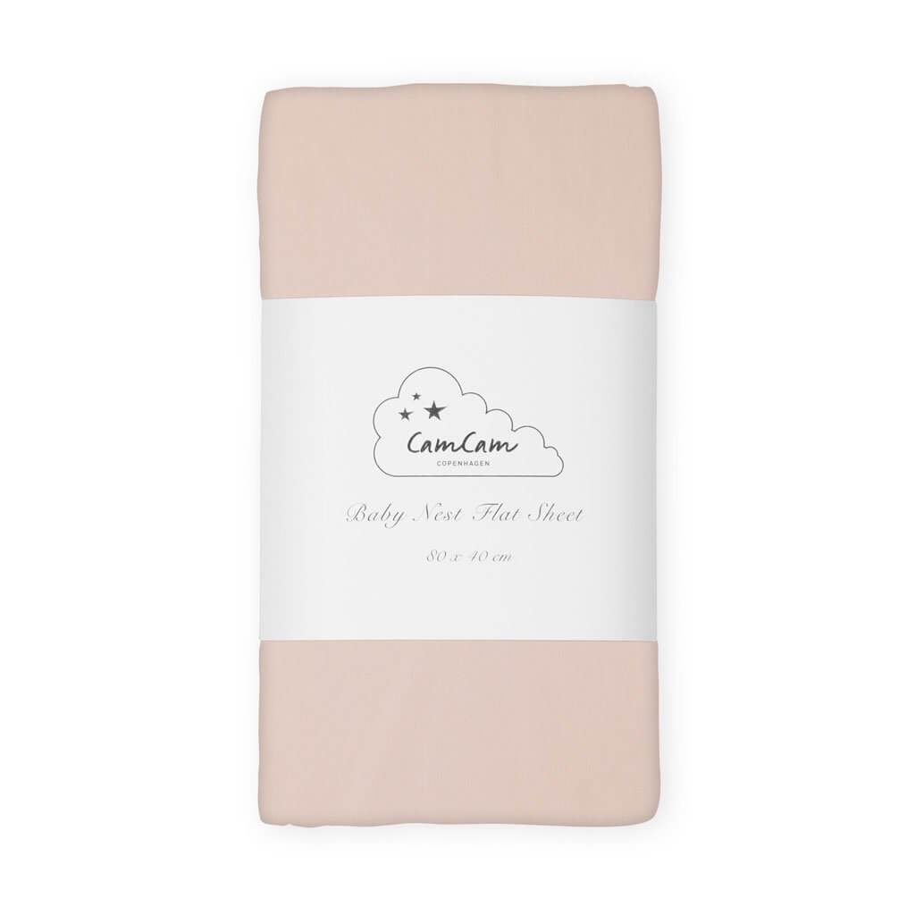 Cam Cam Baby Nest Flat Sheet in Blossom Pink (2 Pack) - Scandibørn