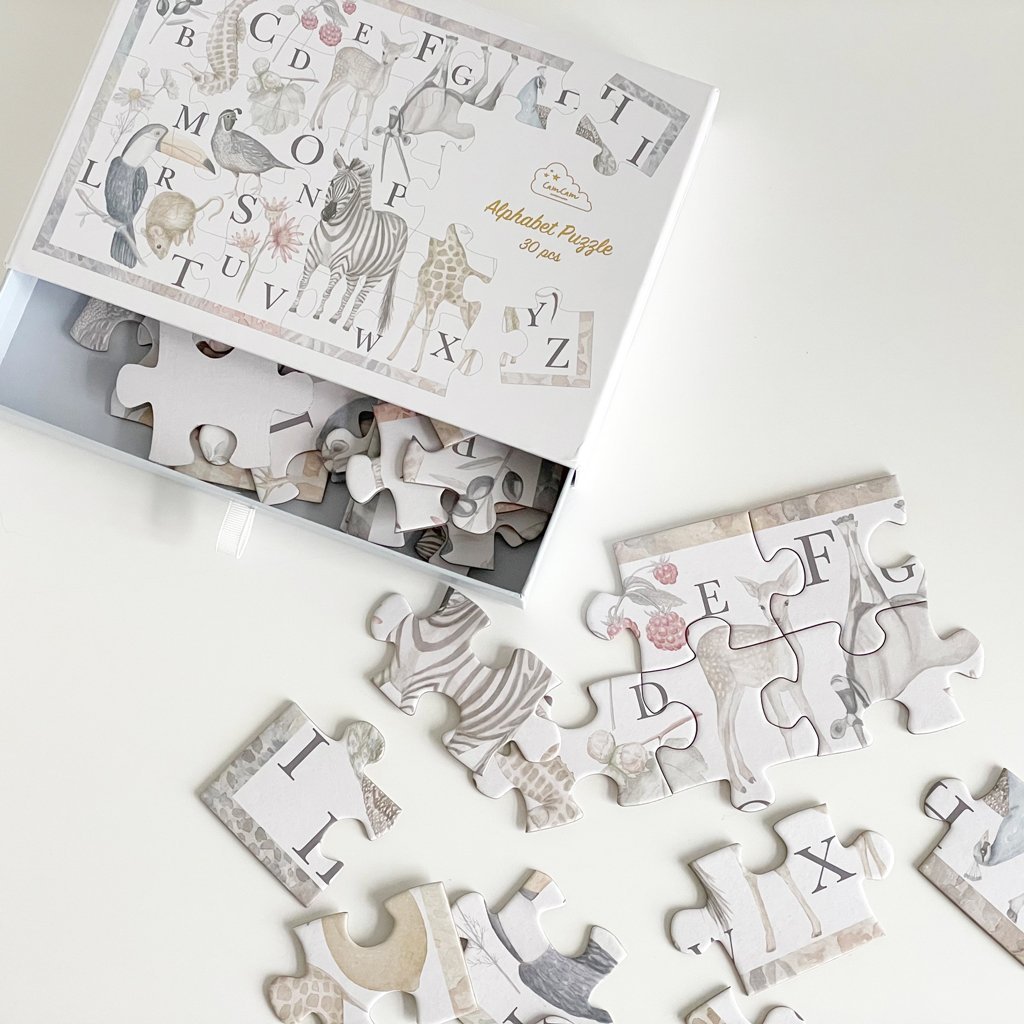 Cam Cam Copenhagen Puzzle - Alphabet Animals - Scandibørn