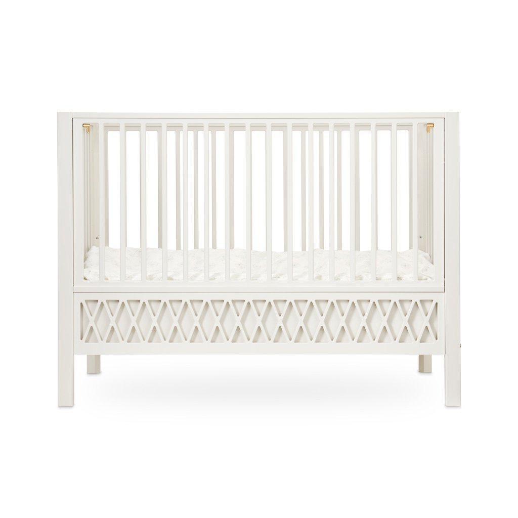 Cam Cam Harlequin Baby Cot Bed in Sand 60 x 120cm (Slatted Ends) - Scandibørn