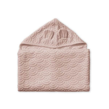 Cam Cam Junior Hooded Towel with Ears - Dusty Rose - Scandibørn