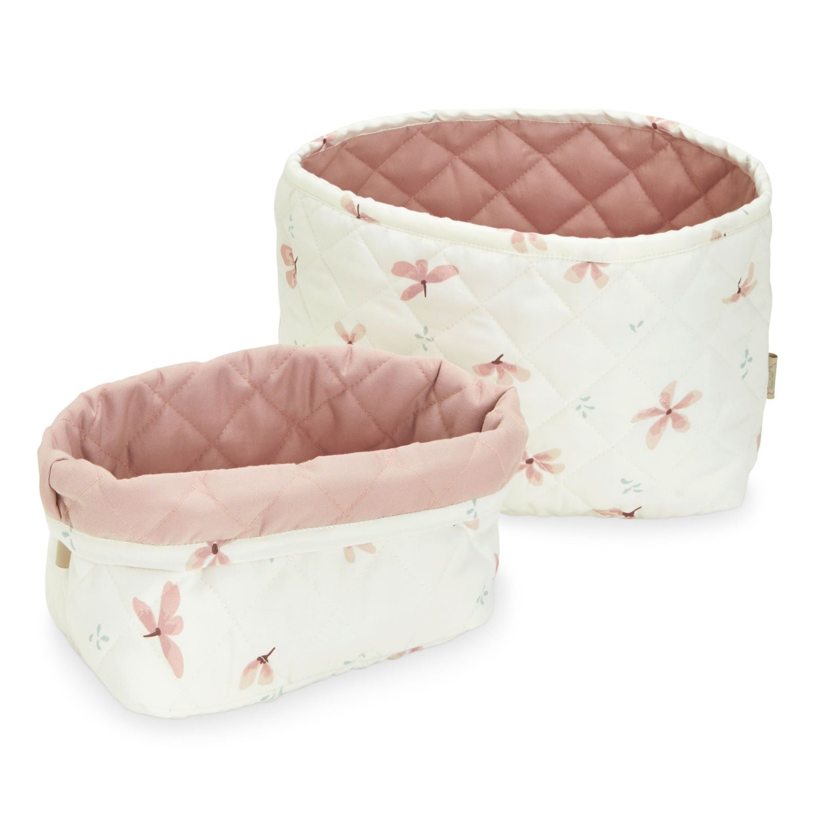 Cam Cam Quilted Storage Baskets in Windflower Creme (Set of two) - Scandibørn