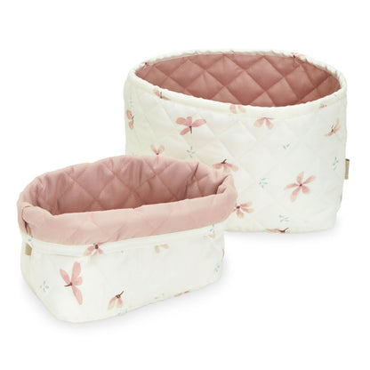 Cam Cam Quilted Storage Baskets in Windflower Creme (Set of two) - Scandibørn
